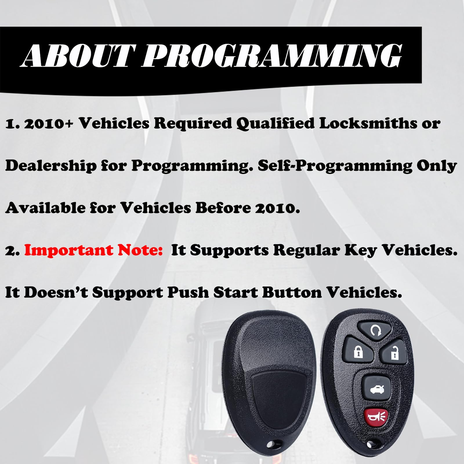 MechanMagic 5-button remote key fob, ready for setup