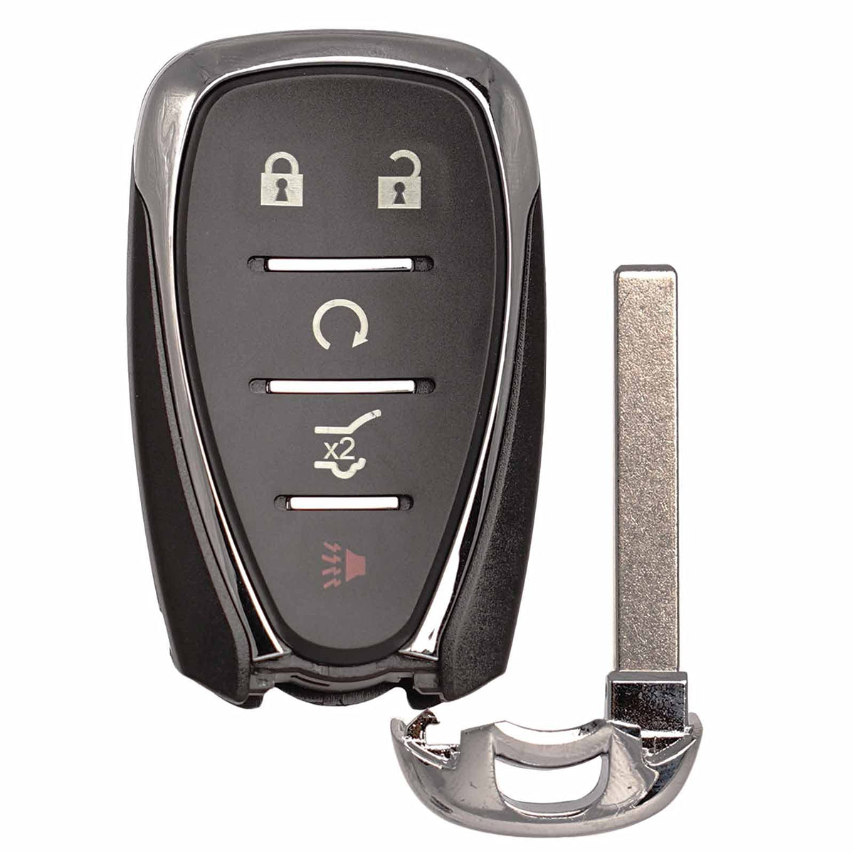 MechanMagic Chevrolet Equinox key fob front view with 5-button layout for quick access