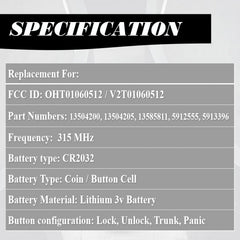 MechanMagic Chevrolet Equinox remote front view with sturdy build for daily reliability