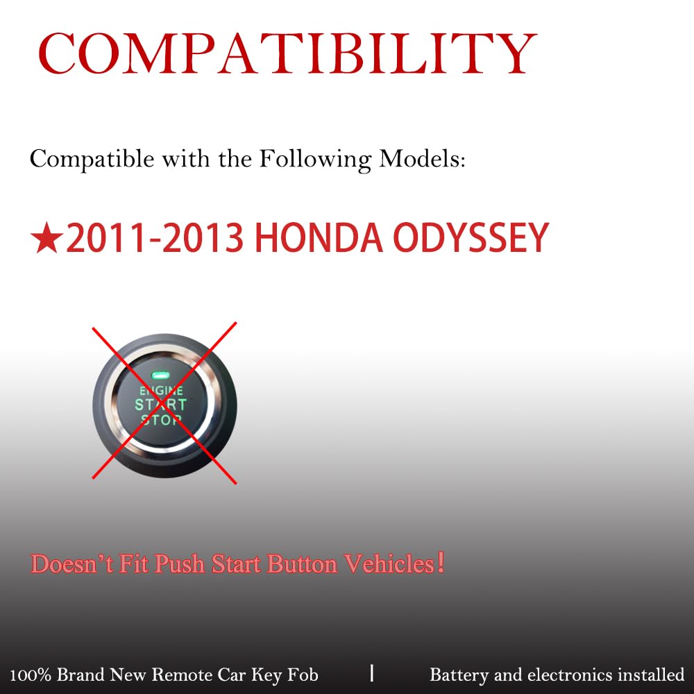 MechanMagic Honda Odyssey fob back view, shows button layout for quick reference