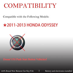 MechanMagic Honda Odyssey fob back view, shows button layout for quick reference