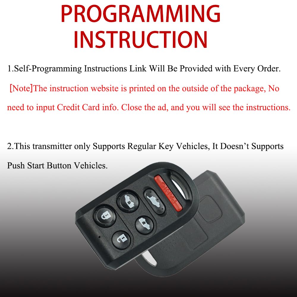 MechanMagic 6-button layout close-up designed for Honda Odyssey replacement