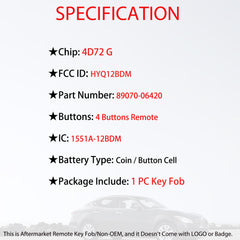 MechanMagic front view key fob showing the 4 button design