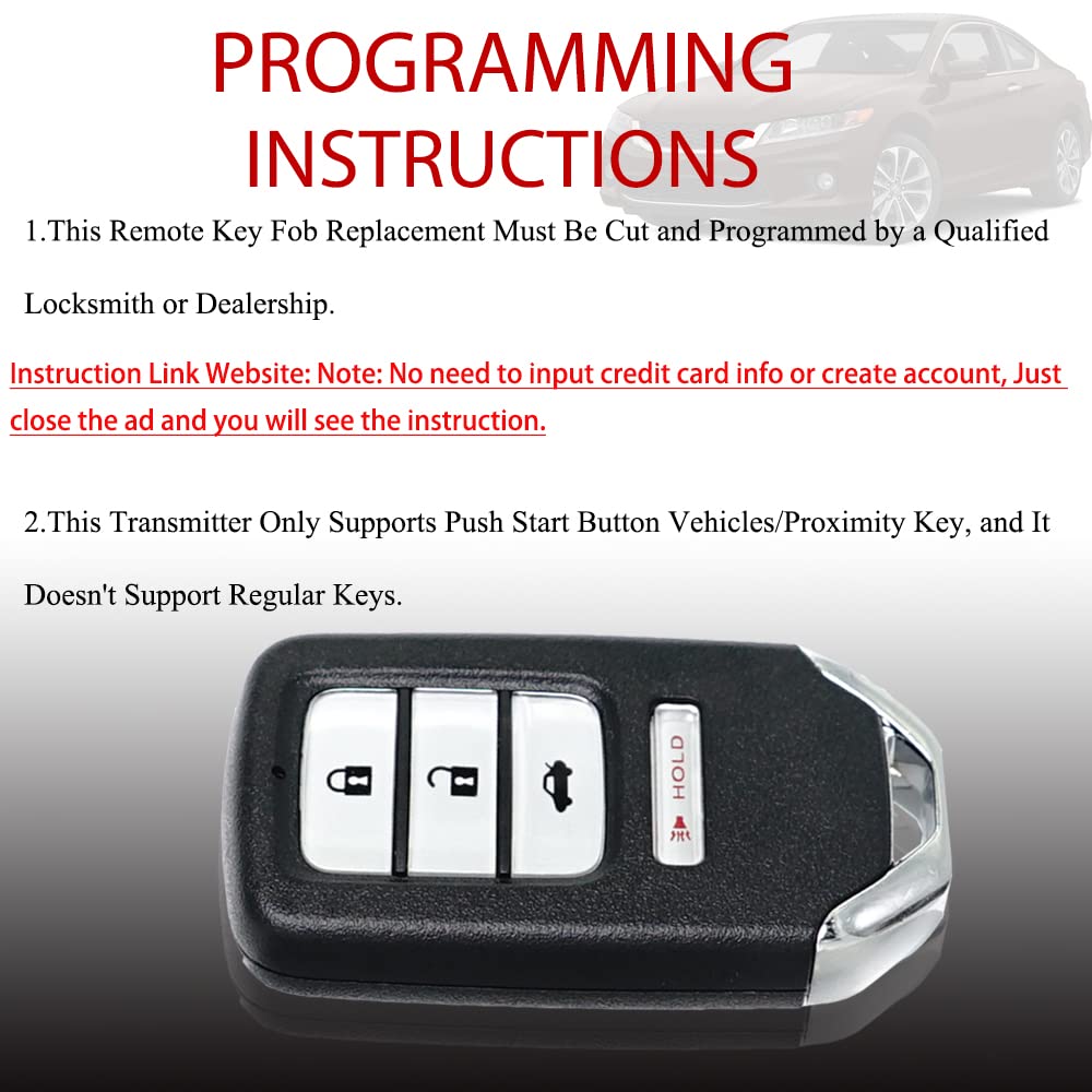 MechanMagic key fob Honda Accord 2013-2015 buttons close-up, four-button layout.