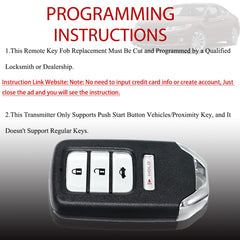 MechanMagic key fob Honda Accord 2013-2015 buttons close-up, four-button layout.