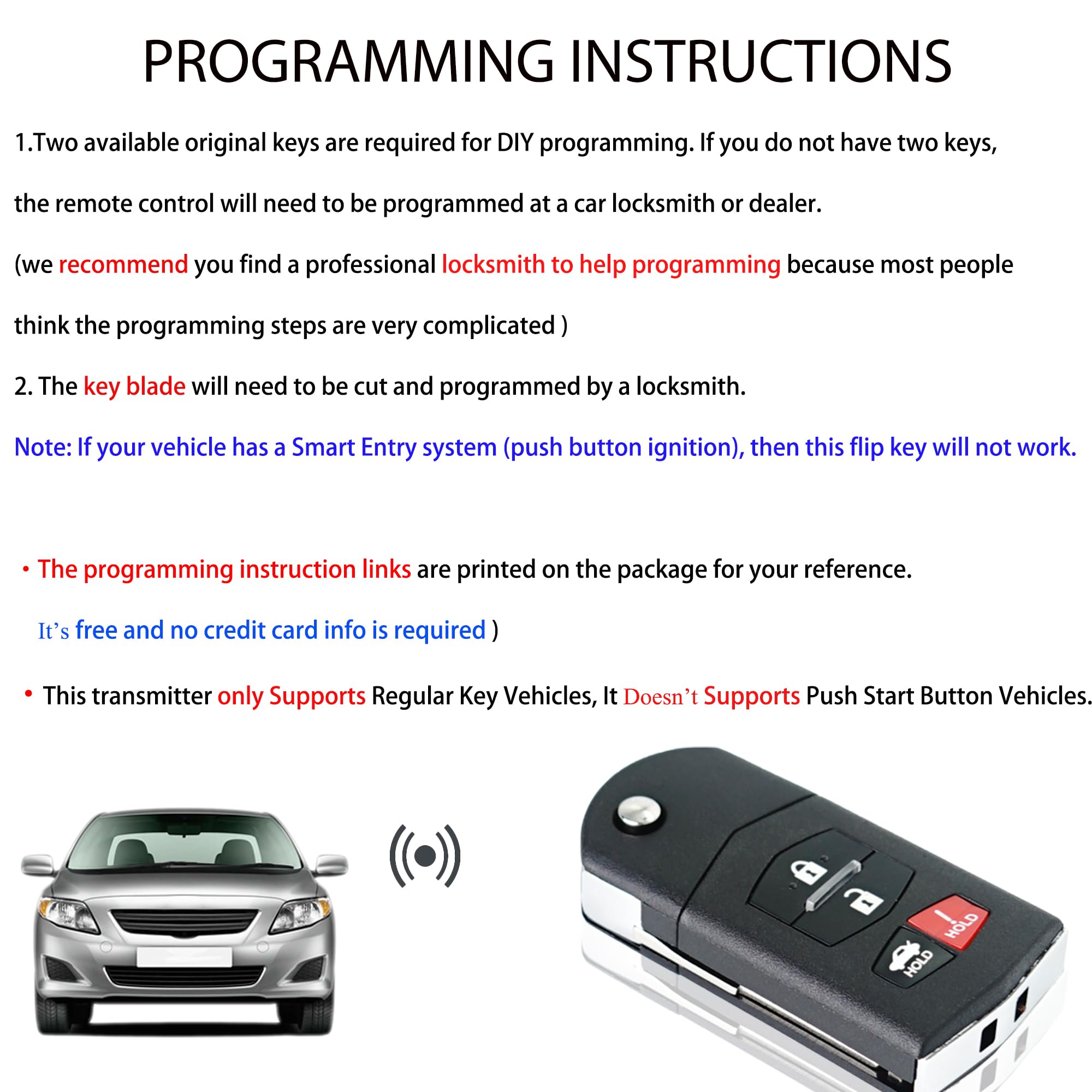 MechanMagic key fob remote back view showing concise labeling for quick recognition.