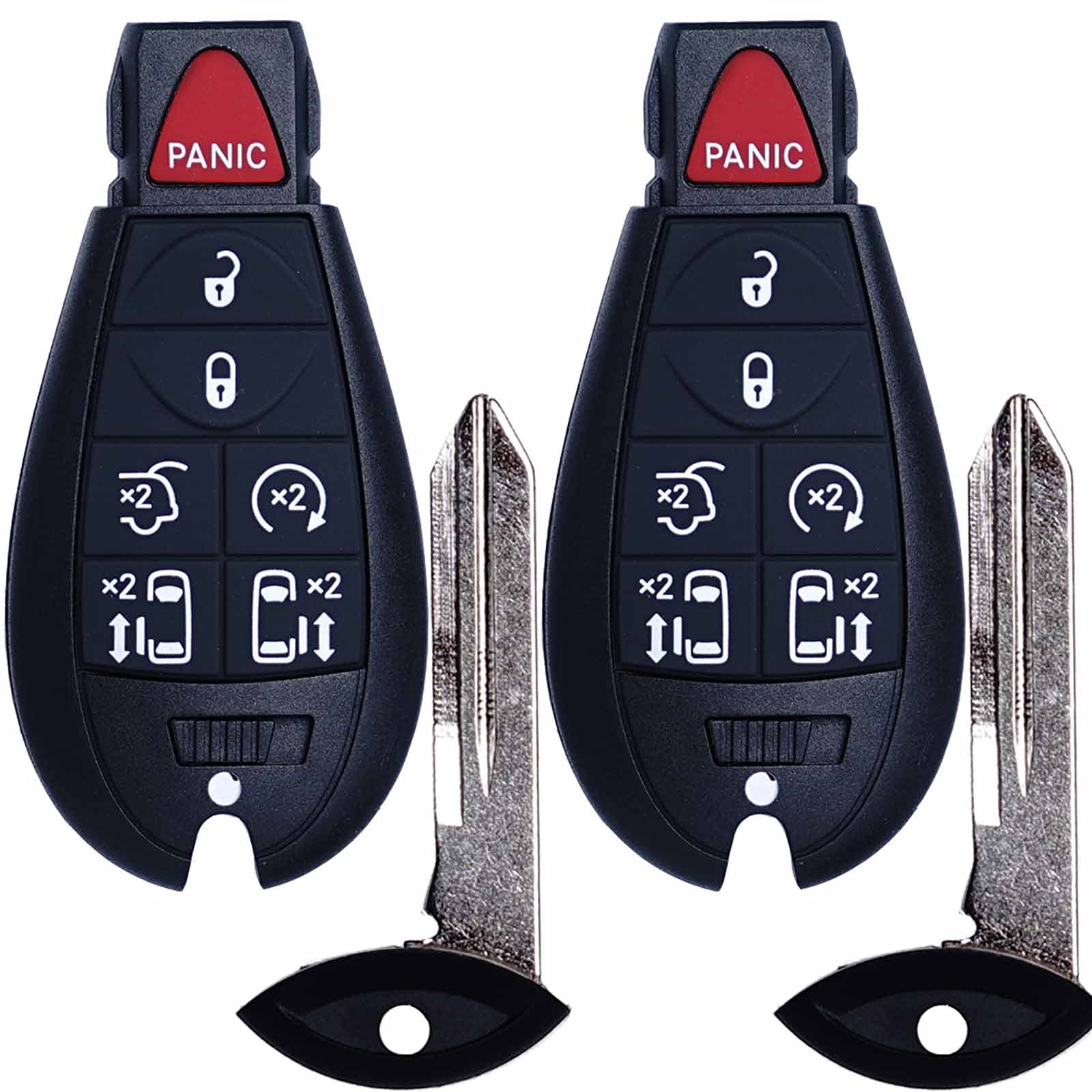 MechanMagic key fob remote front view for Chrysler Town and Country and Dodge Grand Caravan