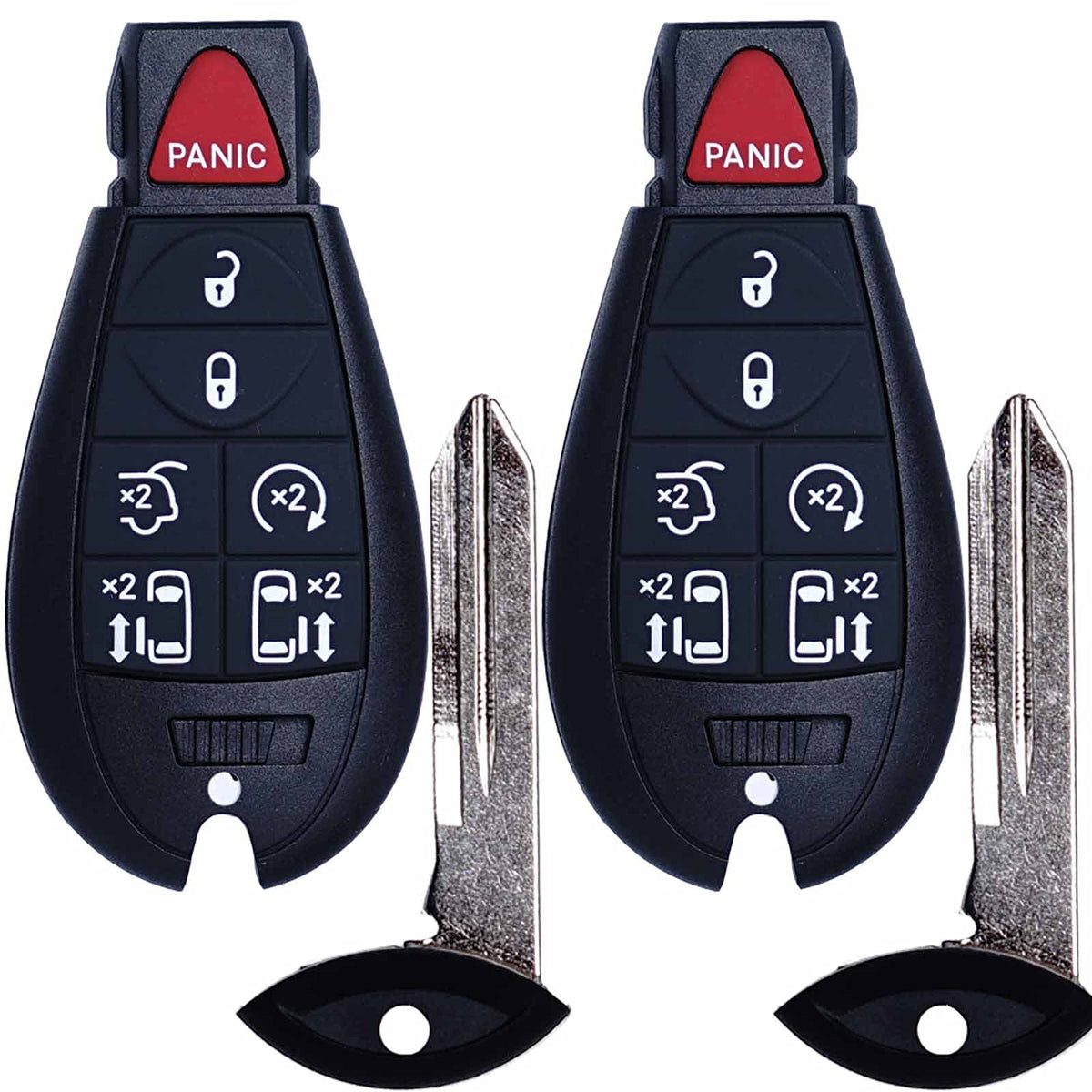 MechanMagic key fob remote front view for Chrysler Town and Country and Dodge Grand Caravan