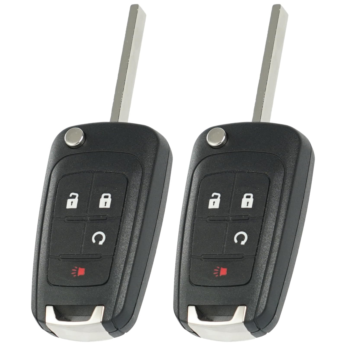 MechanMagic key fob replacement for Chevrolet Equinox, close-up, ready for installation.
