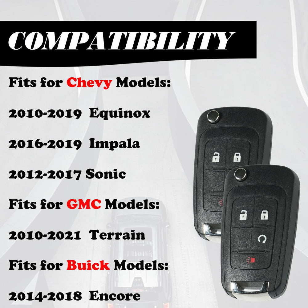 MechanMagic key fob replacement for Chevrolet Impala, front view, easy programming.