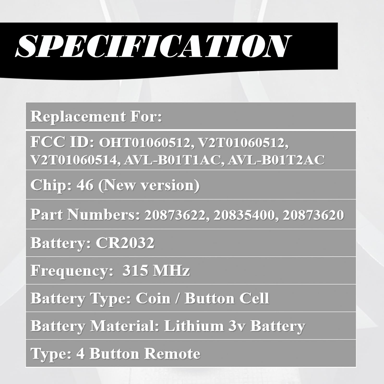 MechanMagic key fob replacement for Chevrolet Sonic, compact design, reliable fit.