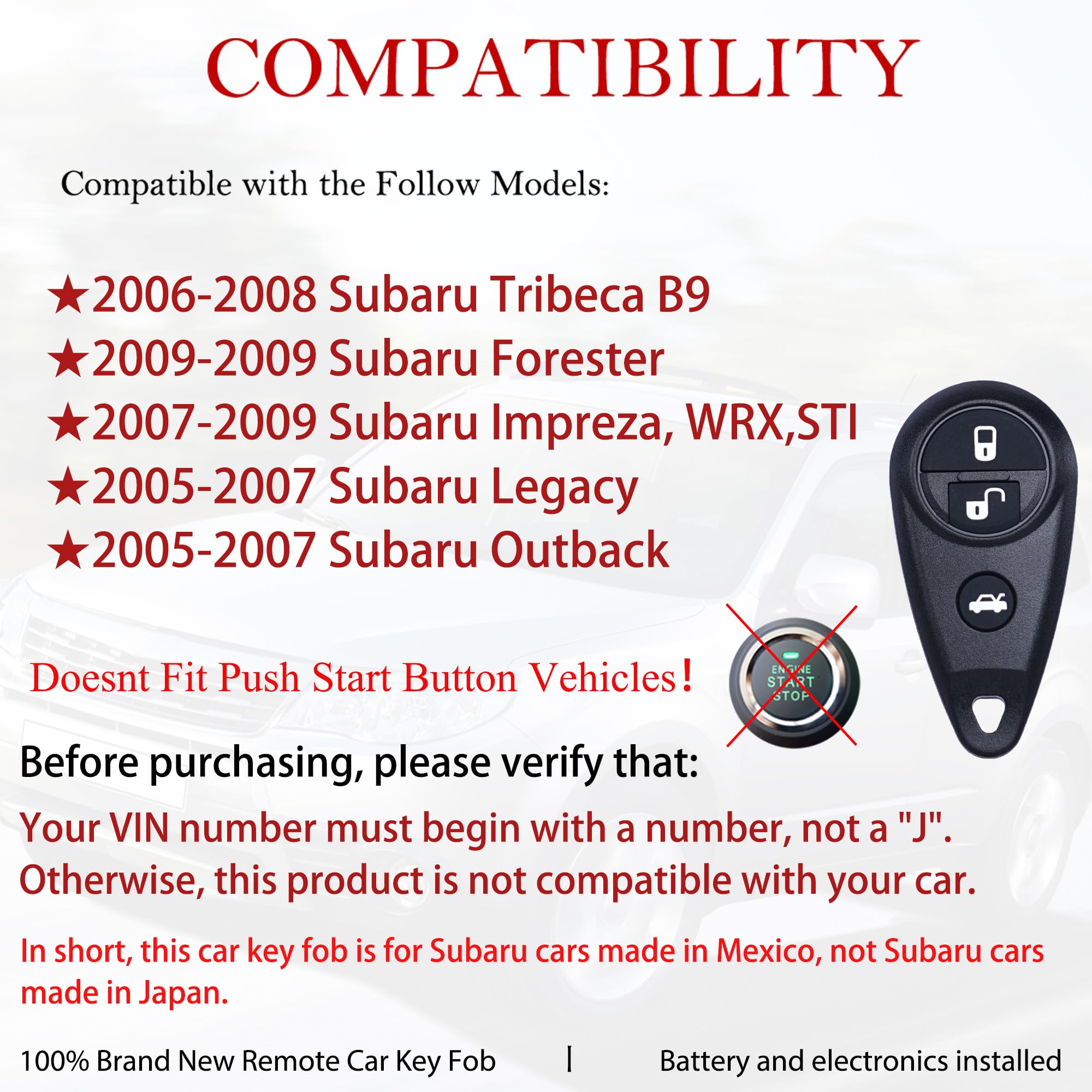 MechanMagic Subaru Forester 2009 remote close-up, ready to program for easy access.