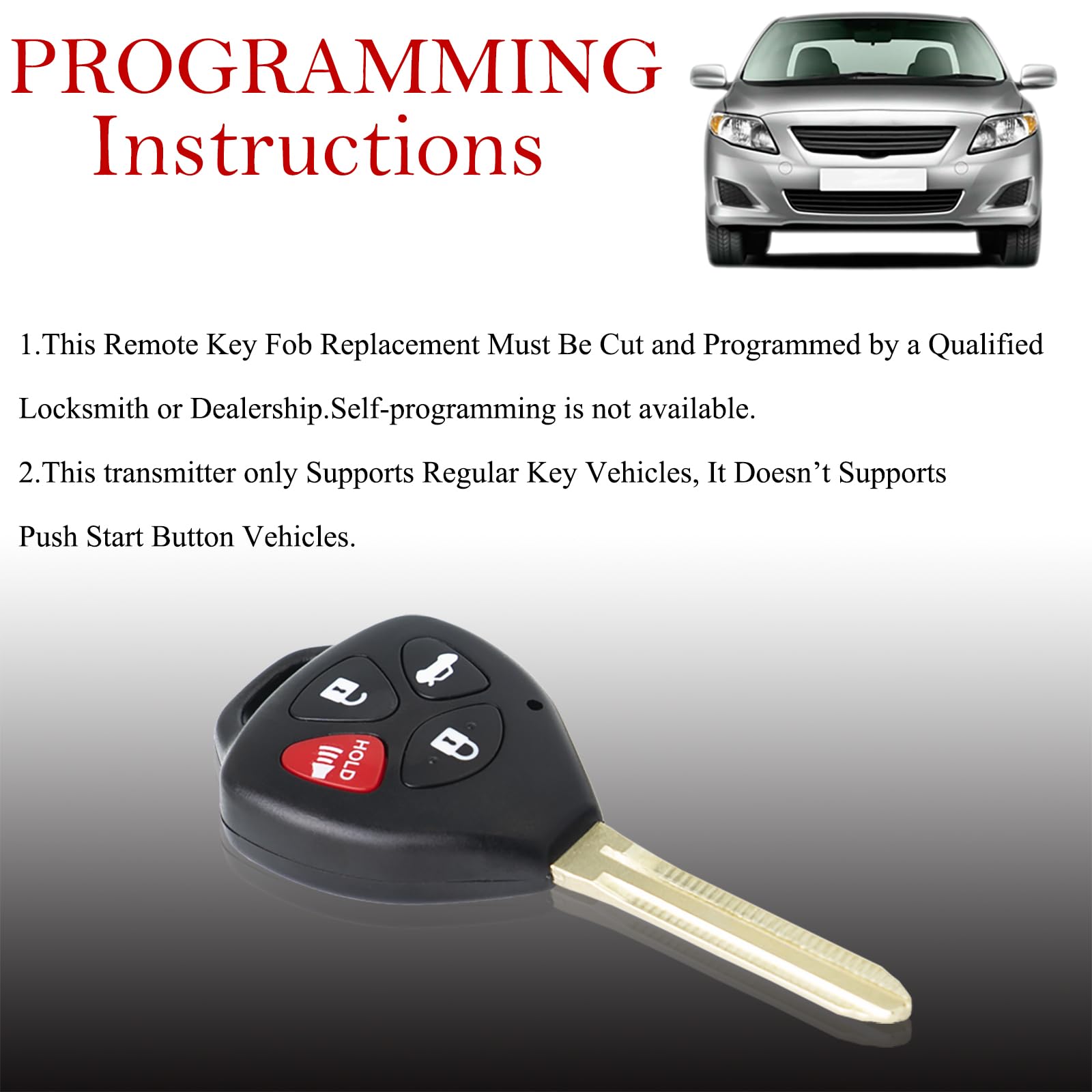 MechanMagic fob with H chip, Camry interior, reliable signal compatibility