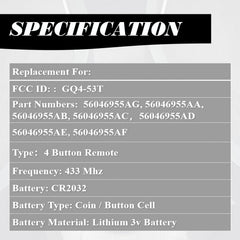MechanMagic key fobik battery included for quick replacement