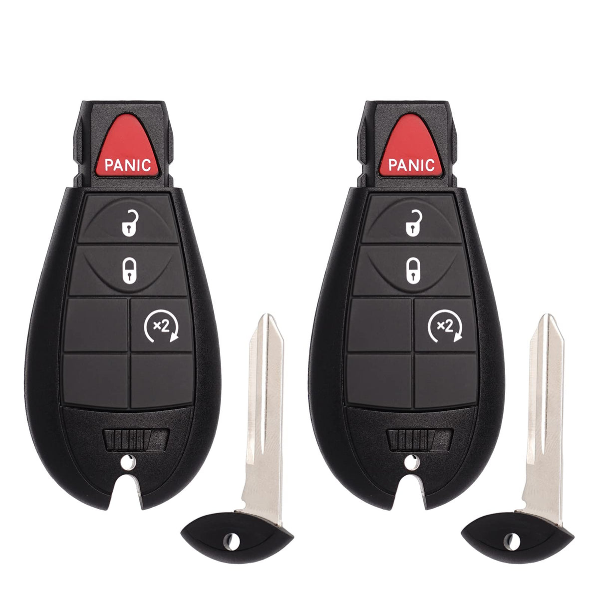 MechanMagic key fobik for Dodge Ram front view, ready-to-install replacement for 2013–2021