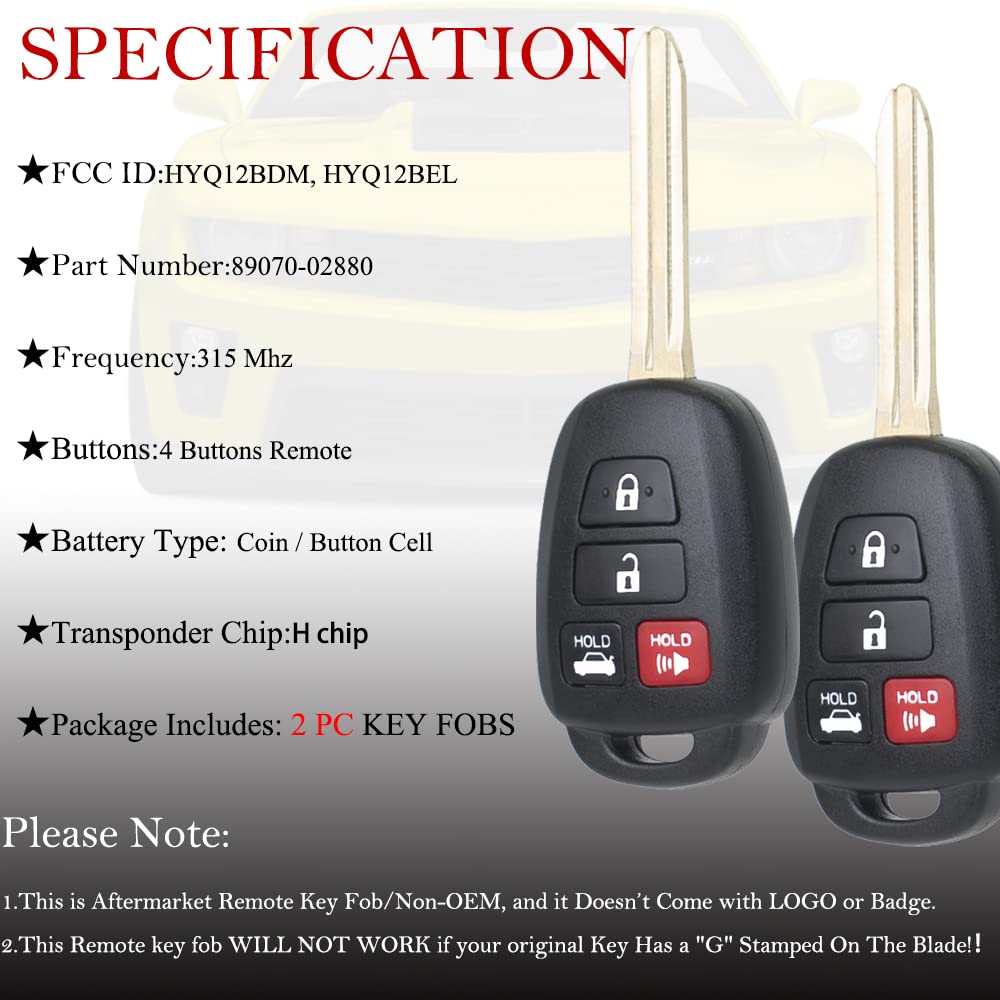 MechanMagic key fob for Toyota Tacoma front view ready to program