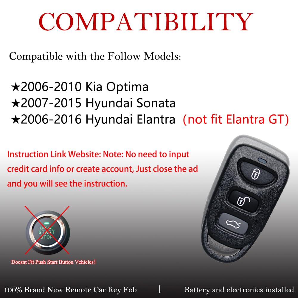 MechanMagic Kia Optima remote, compact design for quick replacement.