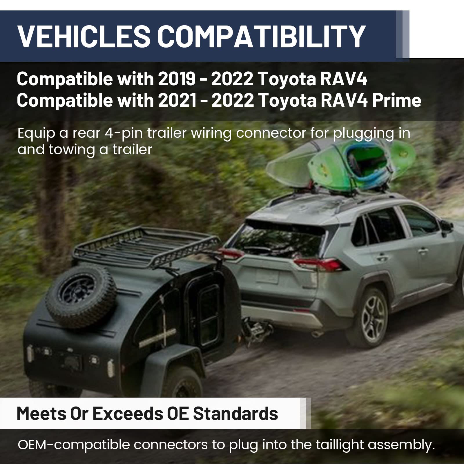 MECMO 4-pin flat plug supports efficient trailer lighting on RAV4.