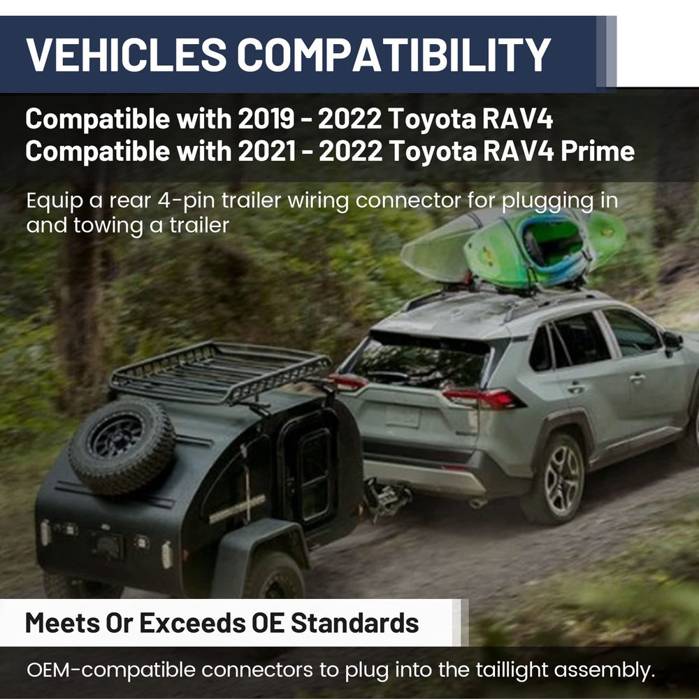 MECMO 4-pin flat plug supports efficient trailer lighting on RAV4.