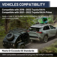 MECMO 4-pin flat plug supports efficient trailer lighting on RAV4.