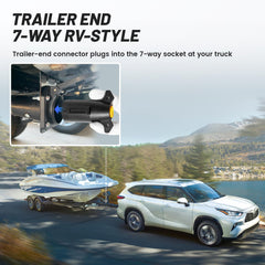 MECMO 7-prong trailer wiring harness in reinforced nylon for durability.