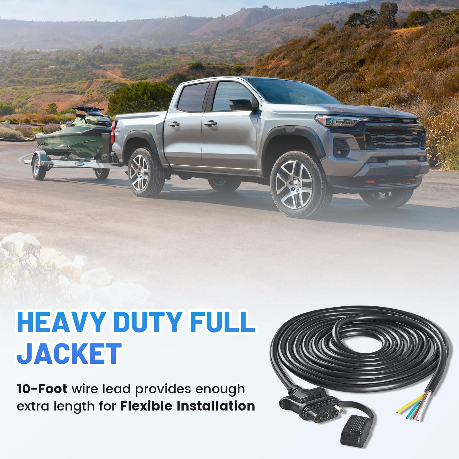 MECMO copper jacket cable resists wear for durable trailer wiring.