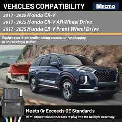 MECMO rear cargo area wiring connection shows clean plug-in fit.