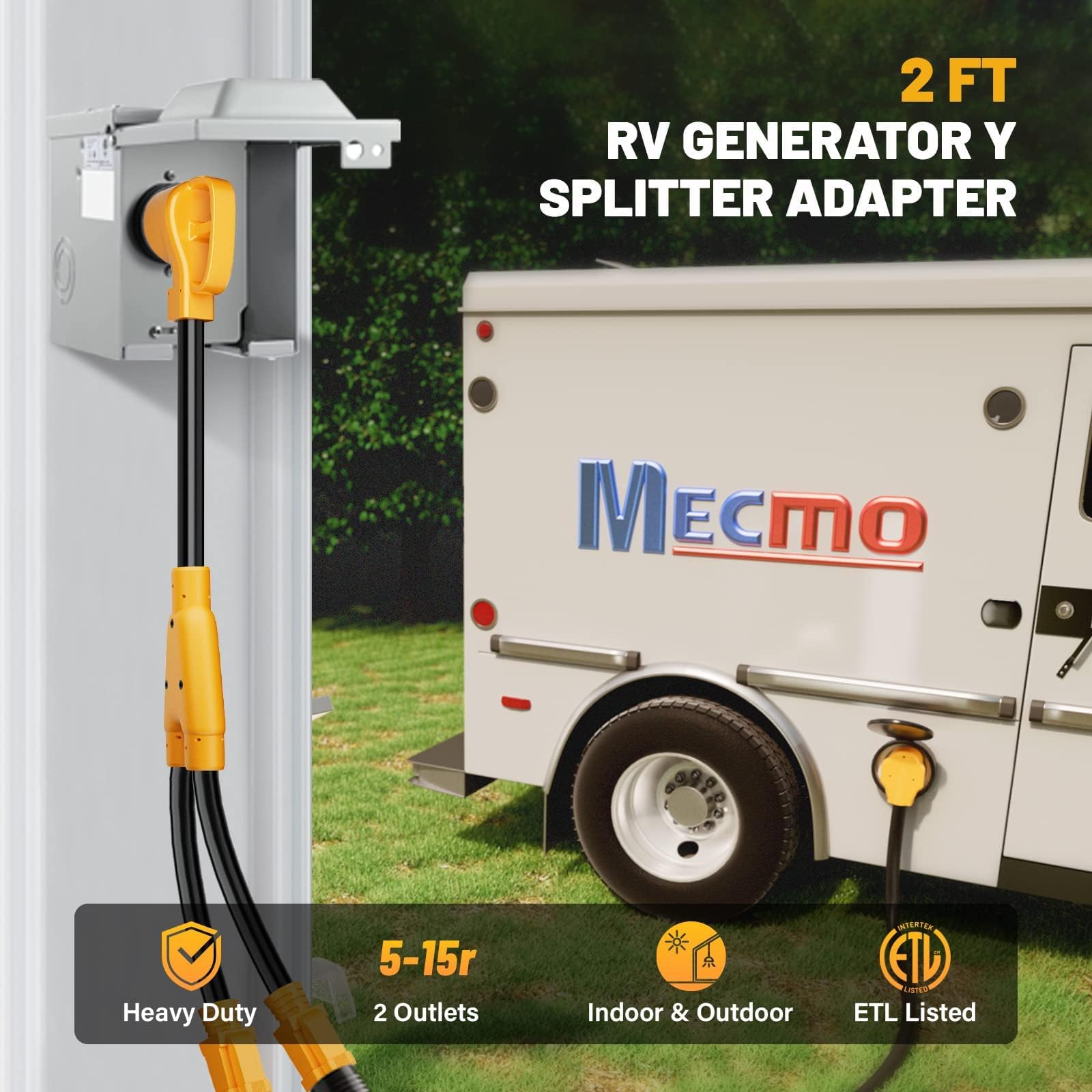 MECMO dual 5-15R outlets deliver two 110V sockets for tools.