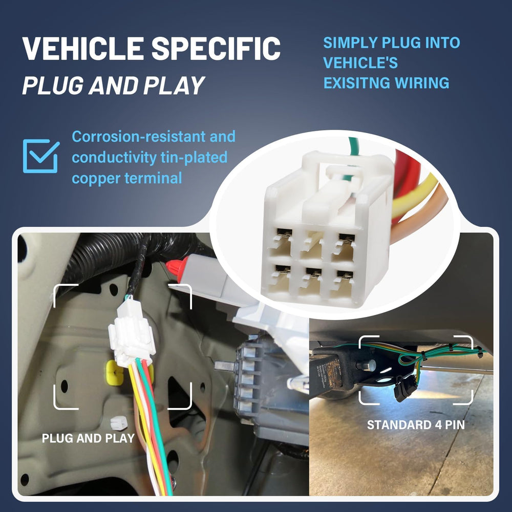 MECMO dust cover on 4-pin trailer socket protects from dust.