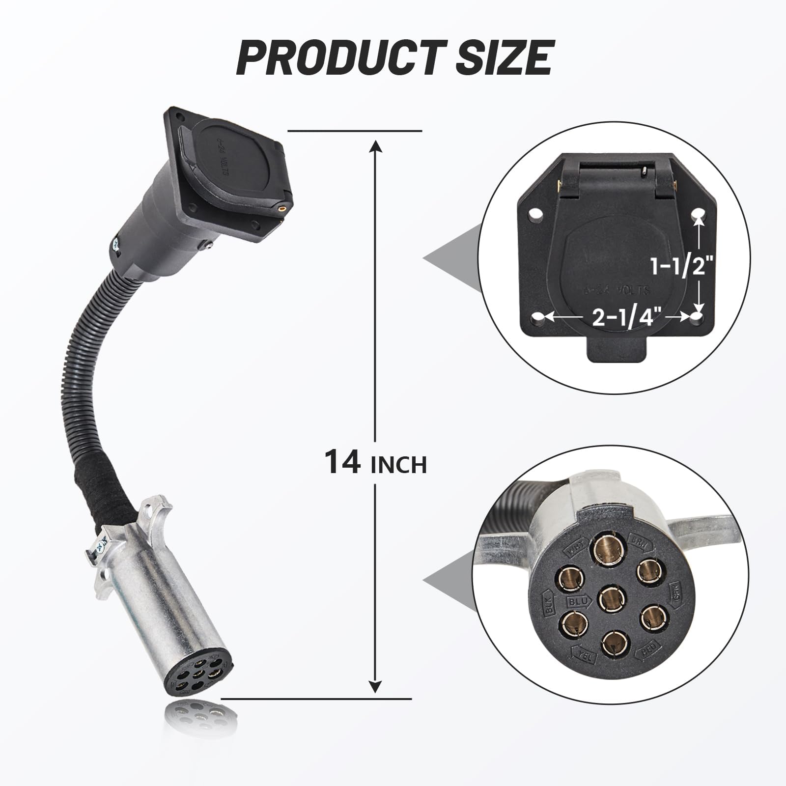 MECMO spring-loaded dust cover protects terminals from dirt and moisture.