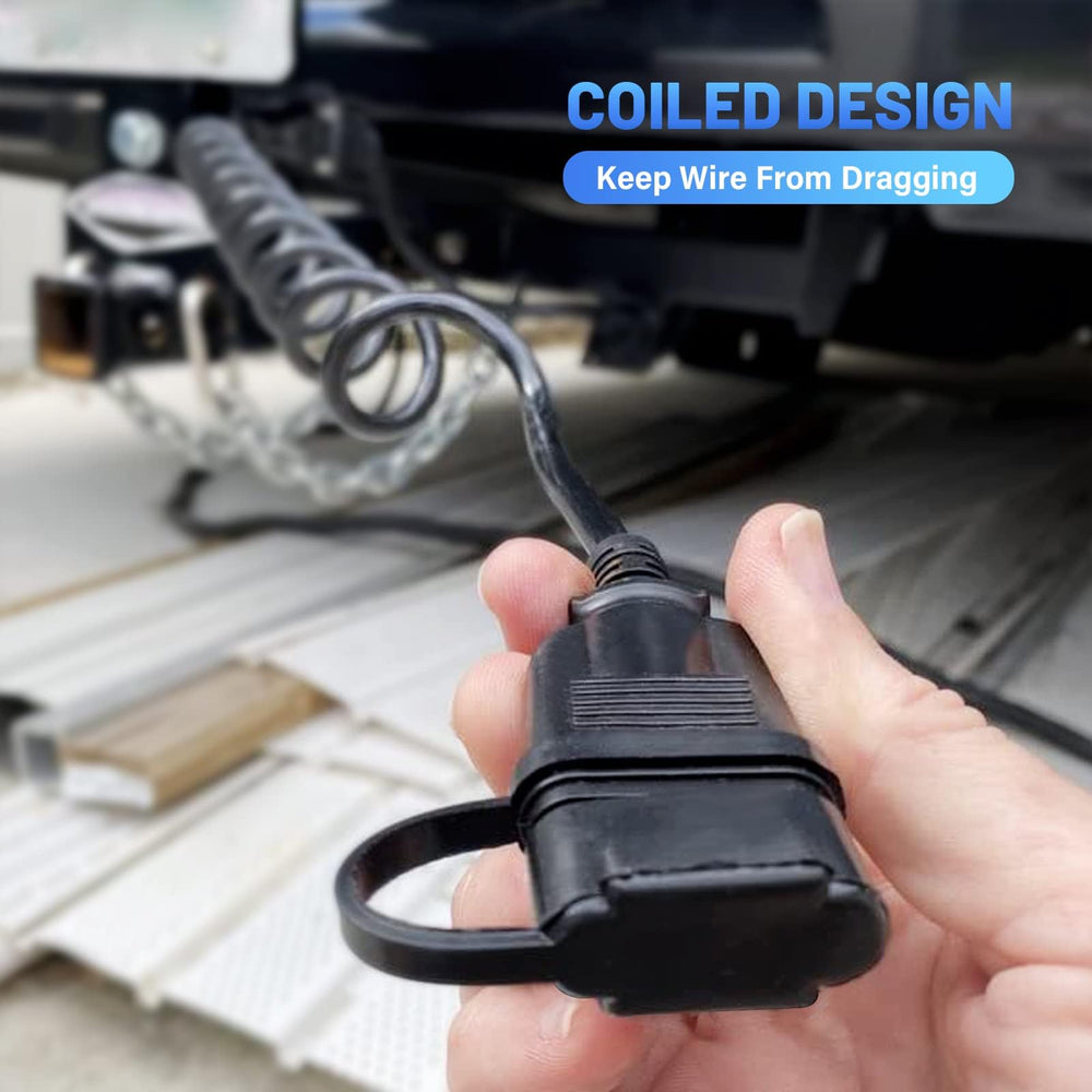 MECMO 4-wire flat extension supports marine, horse, and ATV trailers.