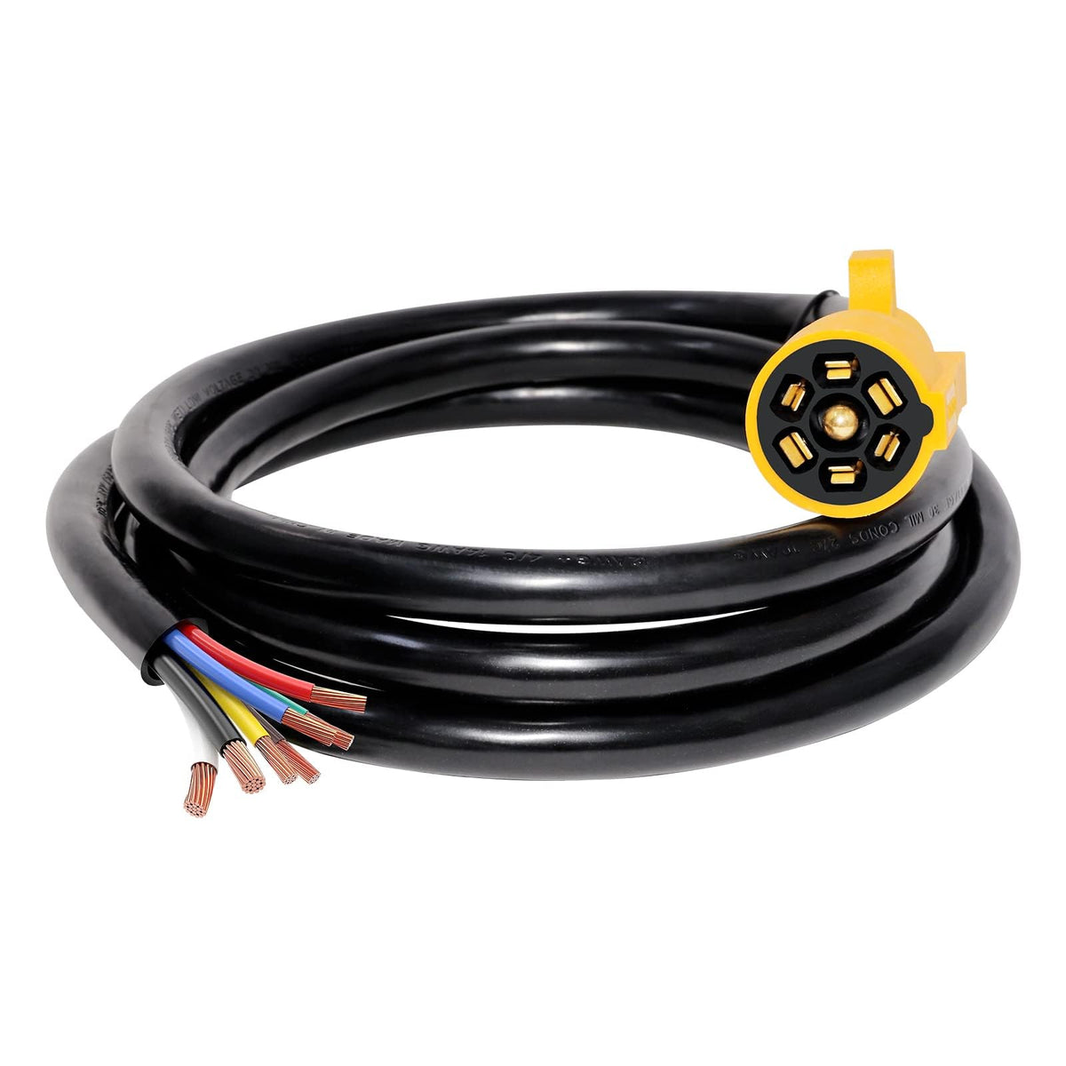 MECMO heavy-duty 7-pin trailer plug cord 8ft for reliable towing connections.