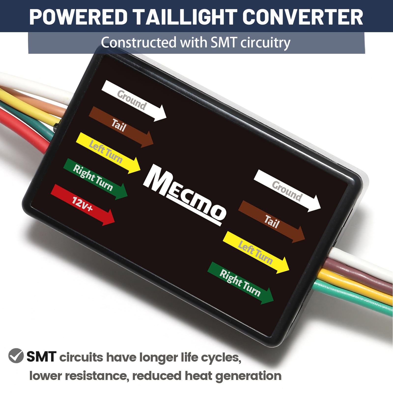 MECMO heavy-duty wiring with tin-plated terminals resists corrosion.