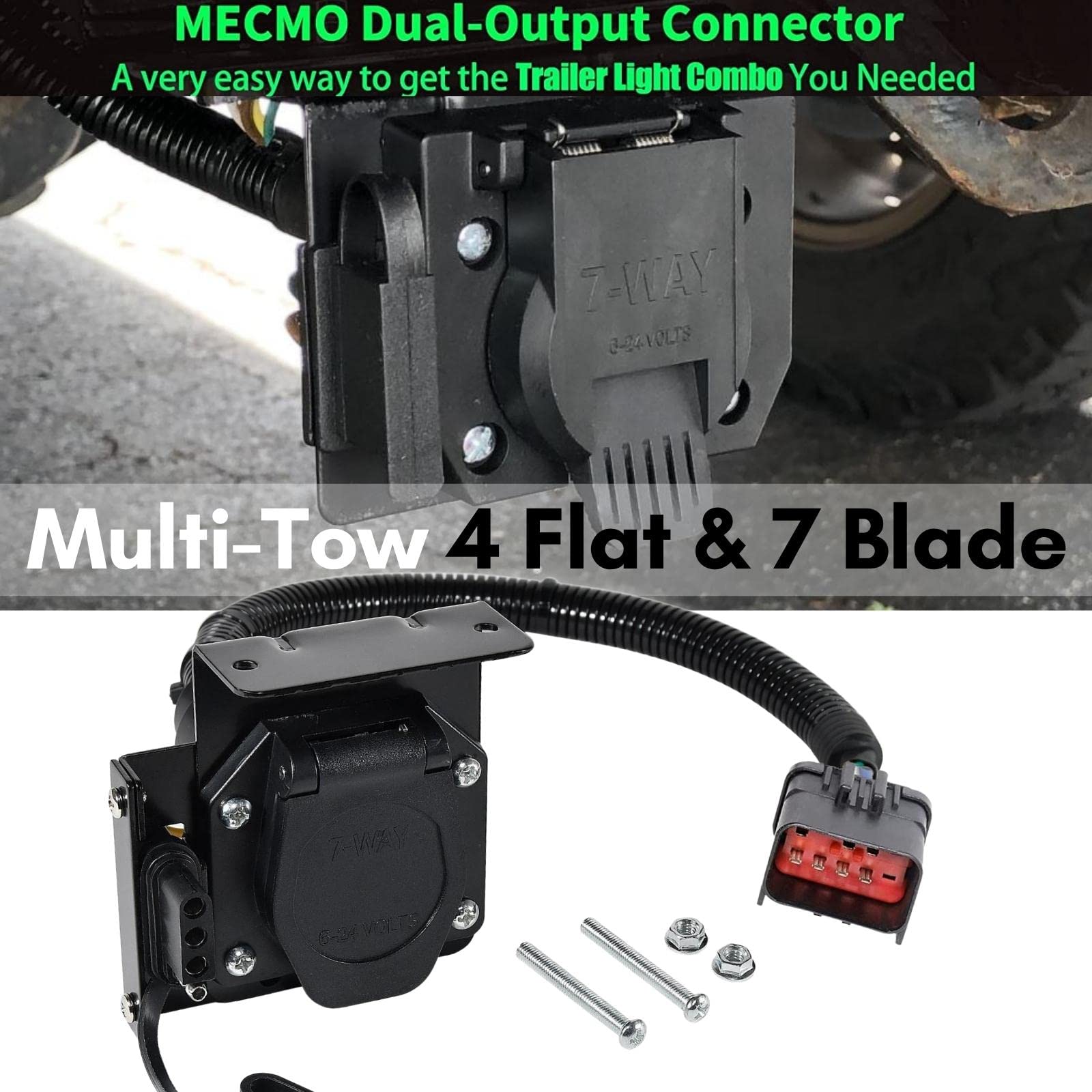 MECMO Multi-Tow 4-pin flat connector for versatile trailers.