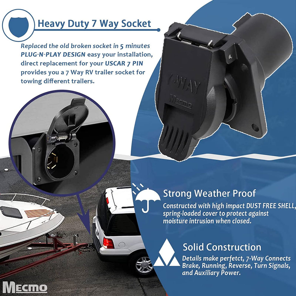 MECMO OEM-style replacement socket ideal for factory tow package installations