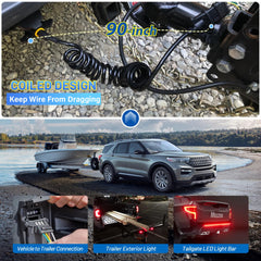 MECMO plug-and-play trailer wire enables quick, no-cut connections.