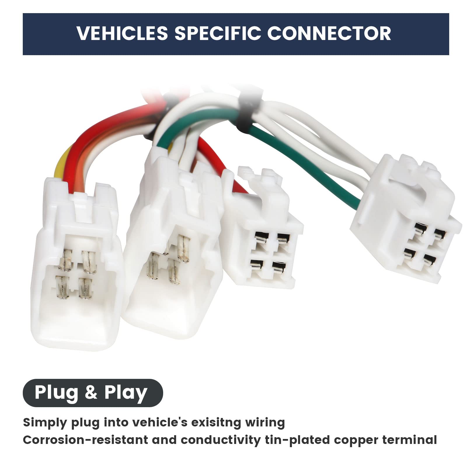 MECMO RAV4 Prime compatibility with plug-in T-connector for towing lights.