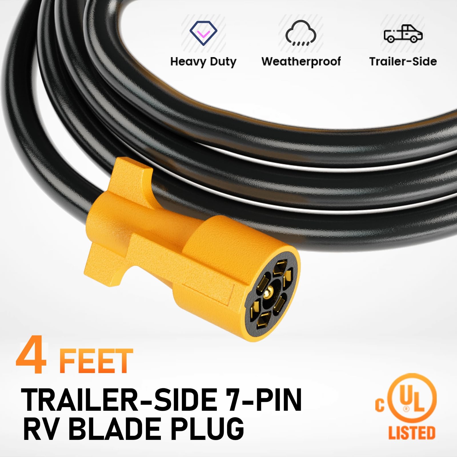 MECMO replacement 7-pin trailer end plug for easy upgrades.