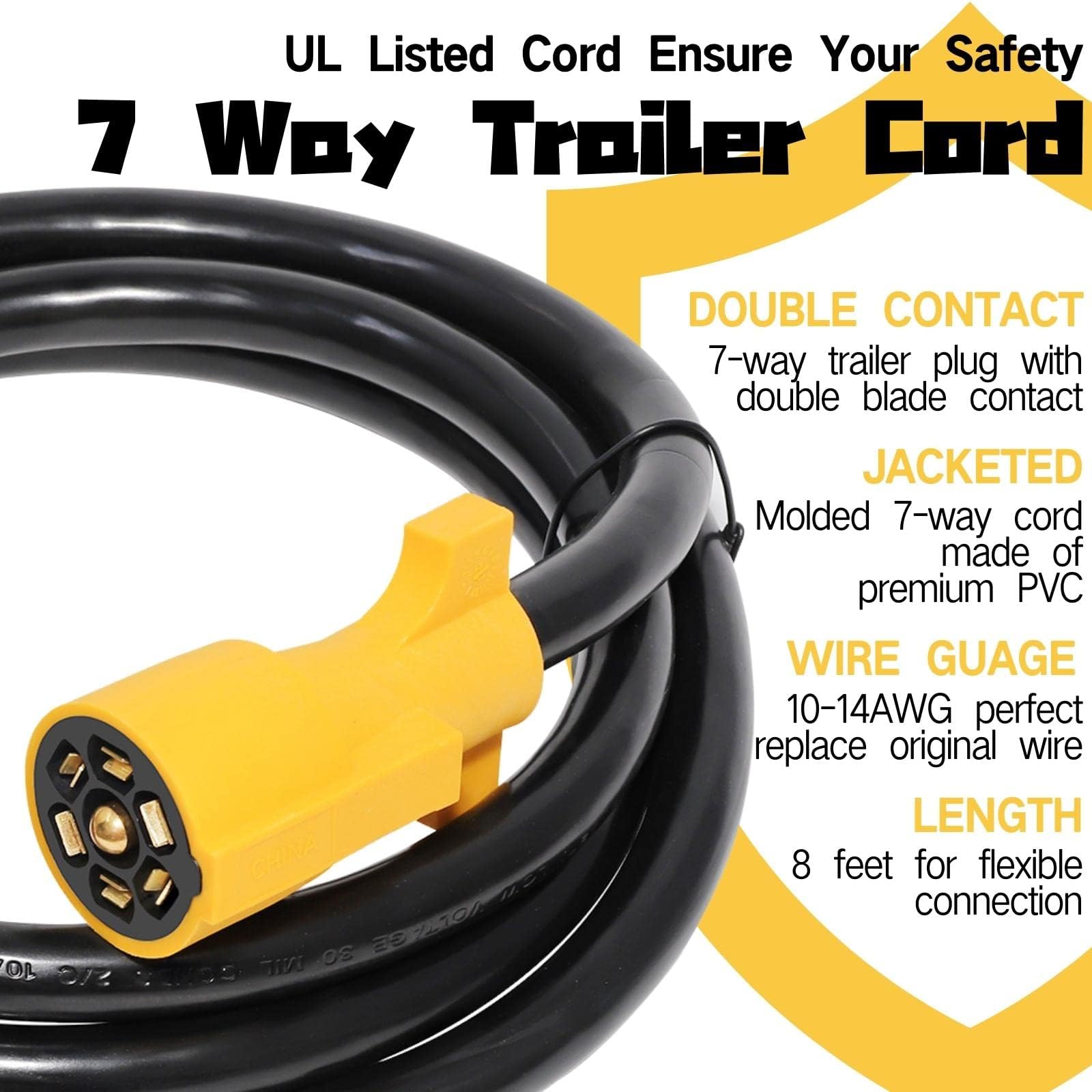 MECMO replacement 7-way flat-pin harness for hassle-free upgrades.