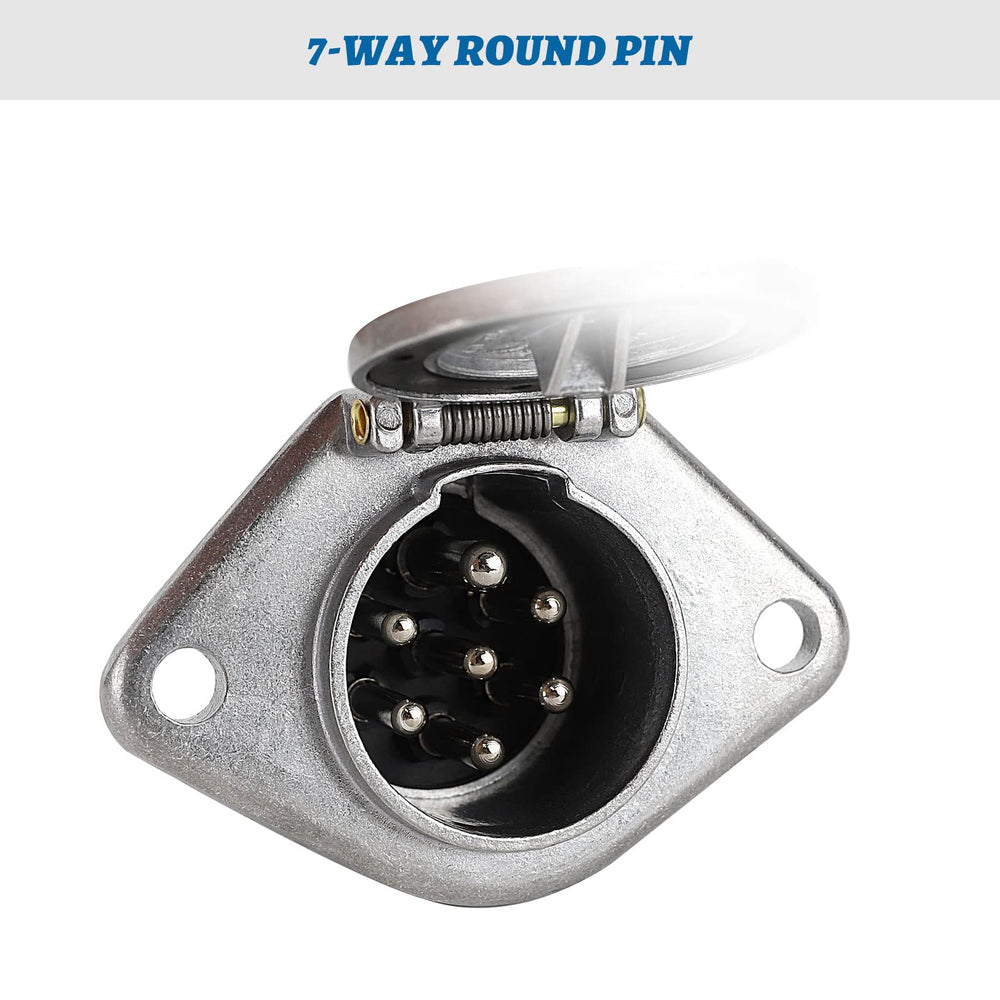 MECMO SAE J560 round socket mounted on vehicle side