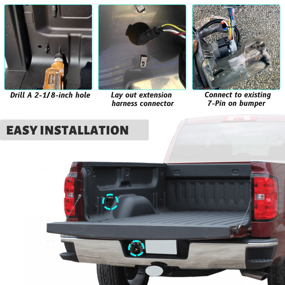 MECMO dust-cover on 7-way socket protects connections before use.