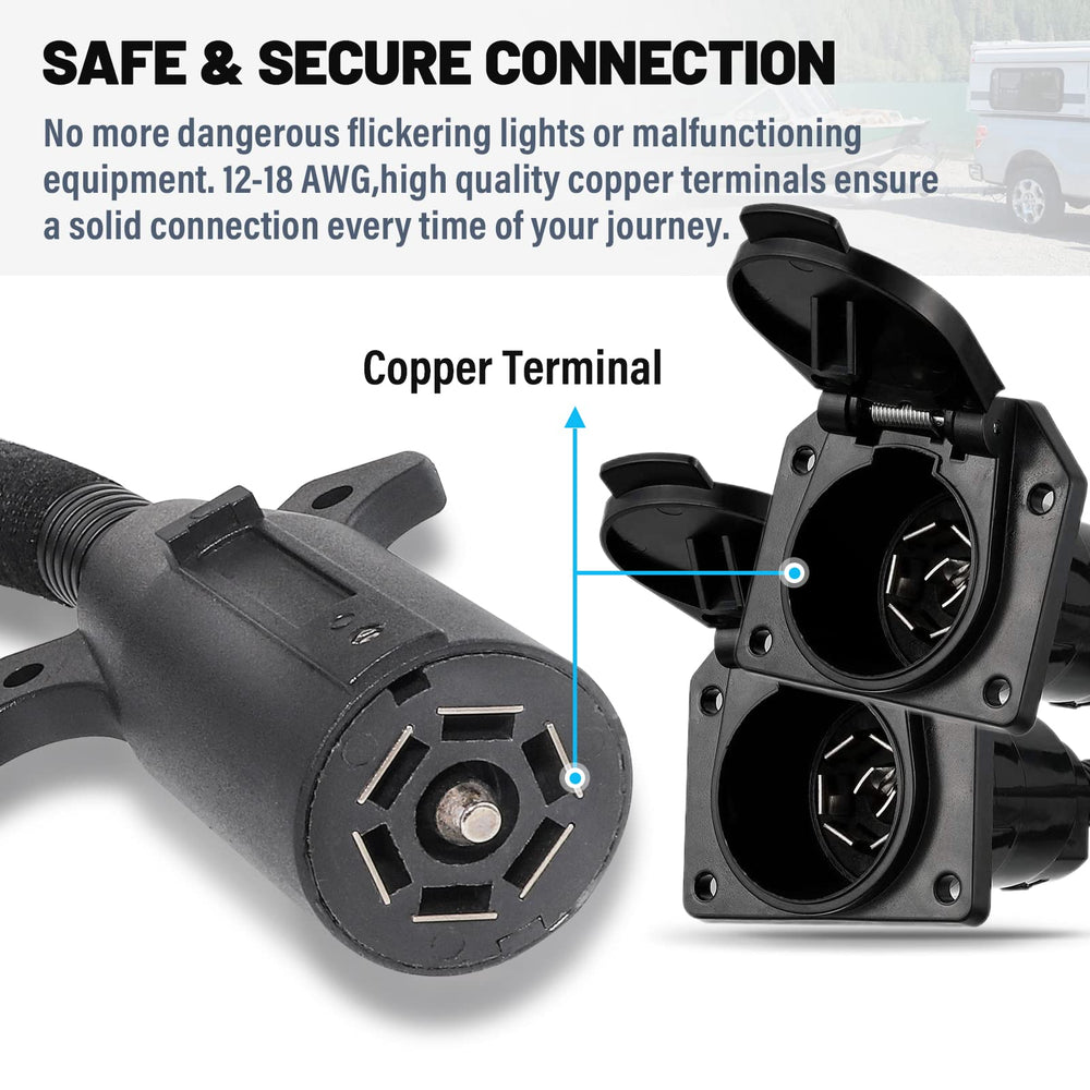 MECMO dust covers protect 7-pin sockets from rust.