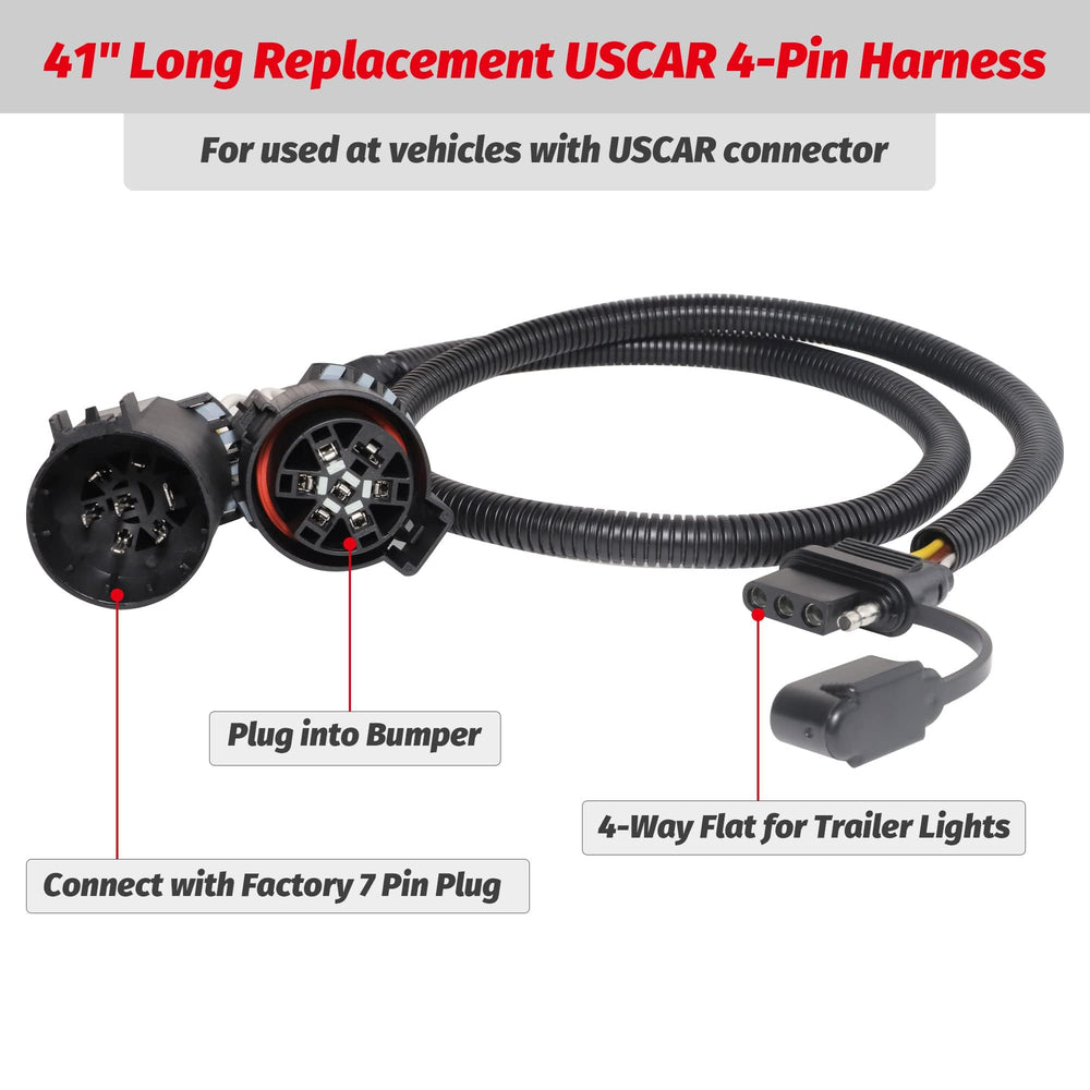 MECMO tailgate light bar quick connect simplifies installation.