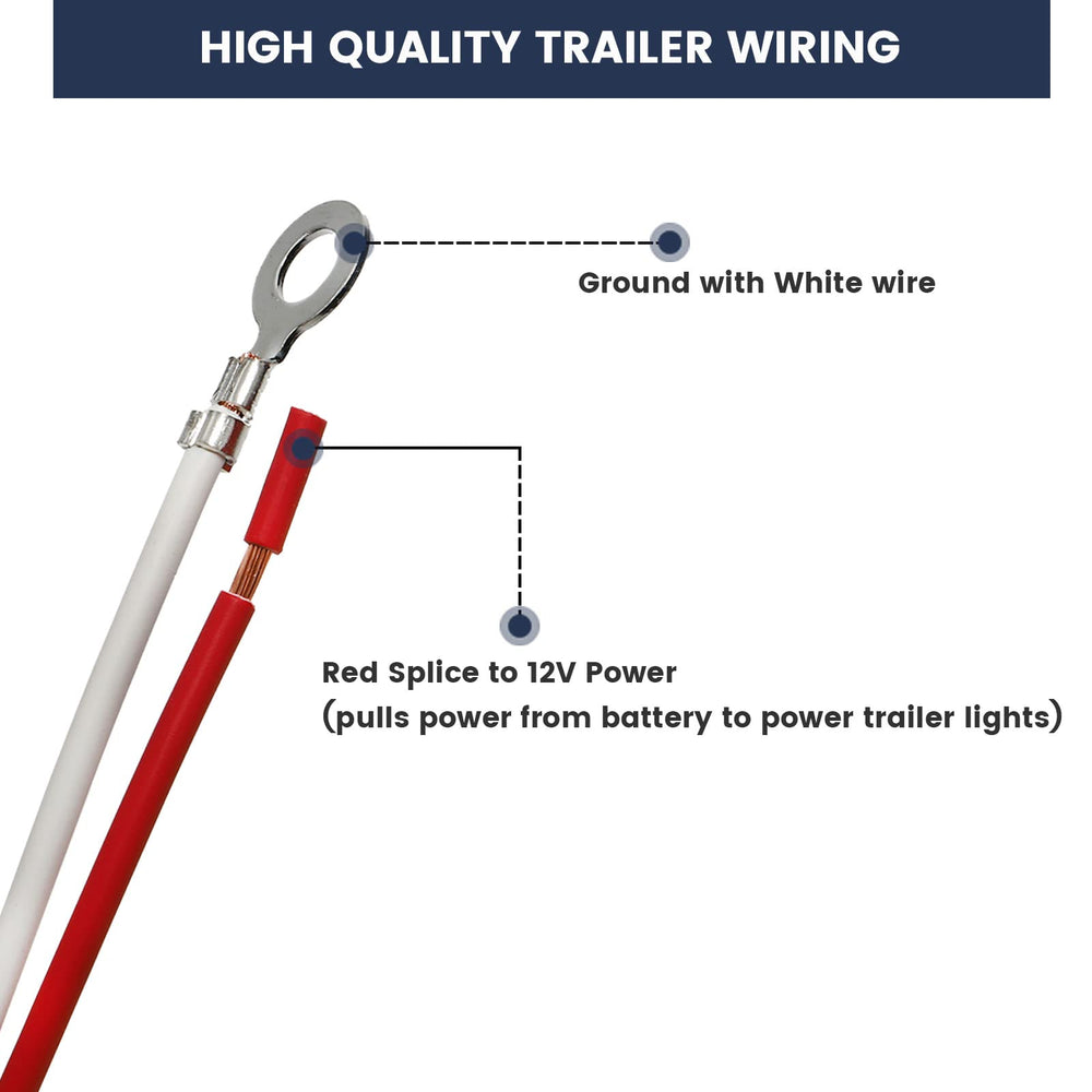 MECMO 4-pole connector stowed neatly under hitch after towing.