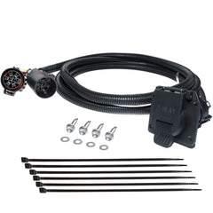 MECMO truck bed 7-pin extension packaging shows easy integration.