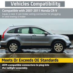 MECMO vehicle-side 4-way flat connector powers CR-V tail lights and signals on the go