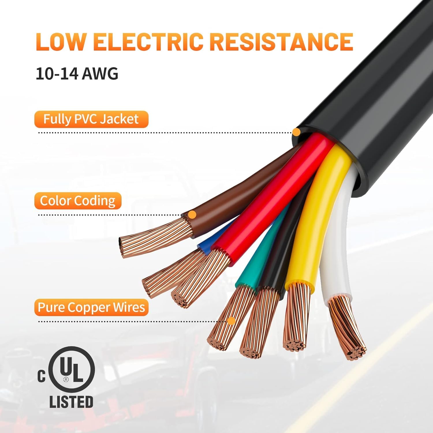 MECMO weatherproof PVC sleeve protects wiring from outdoor elements.
