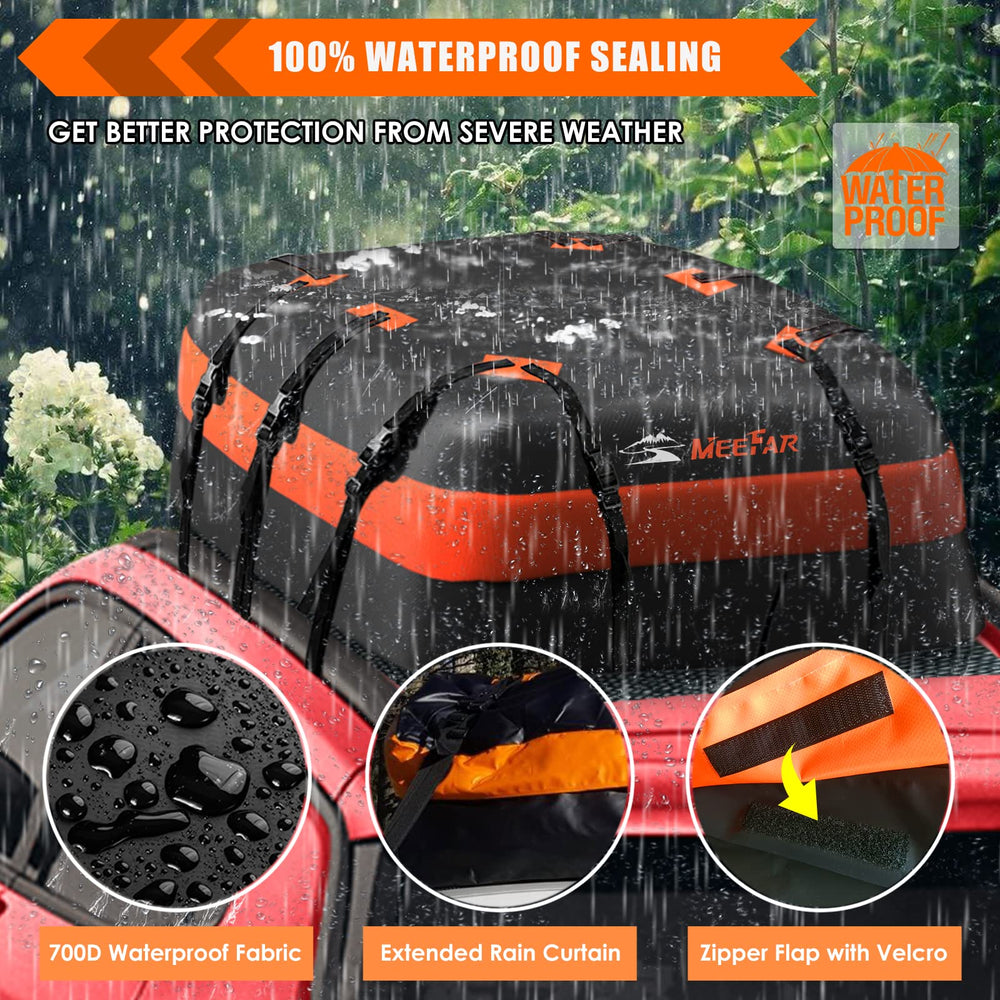 MeeFar XBEEK 20 cubic feet capacity holds four to six suitcases.