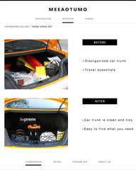 MEEAOTUMO trunk cargo net-hook-installation simplifies setup without tools for quick use.