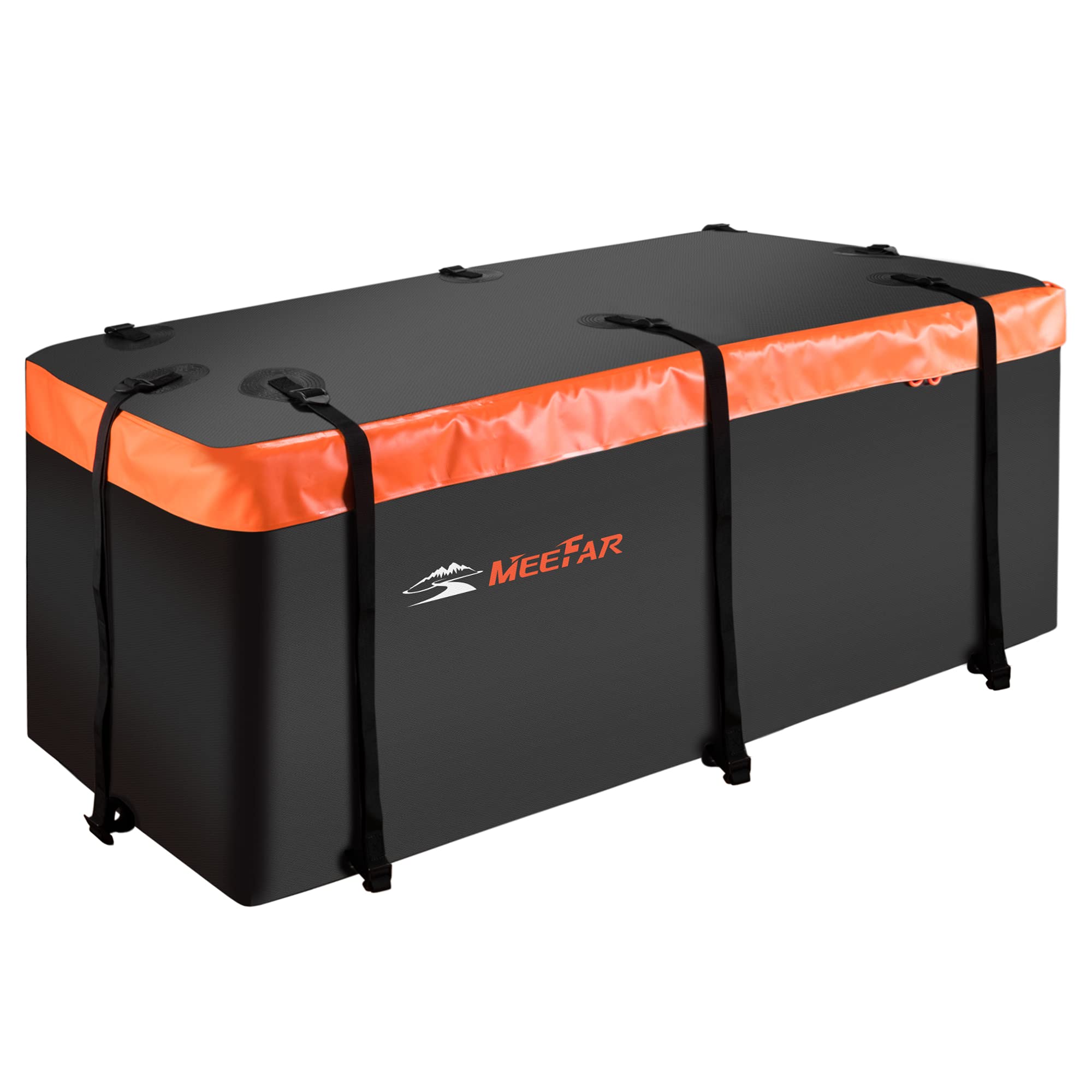 MeeFar cargo bag on hitch-mount expands travel cargo space